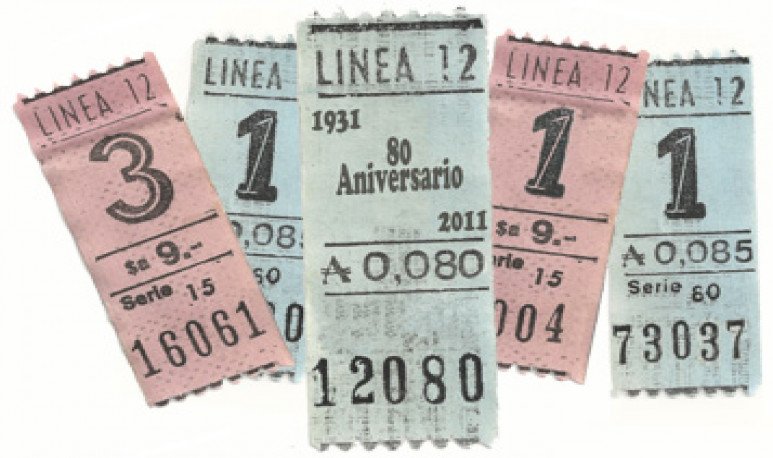 Boletos de colectivo viejos