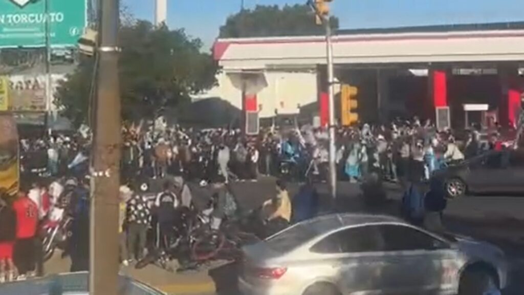 Festejos de Argentina en Don Torcuato